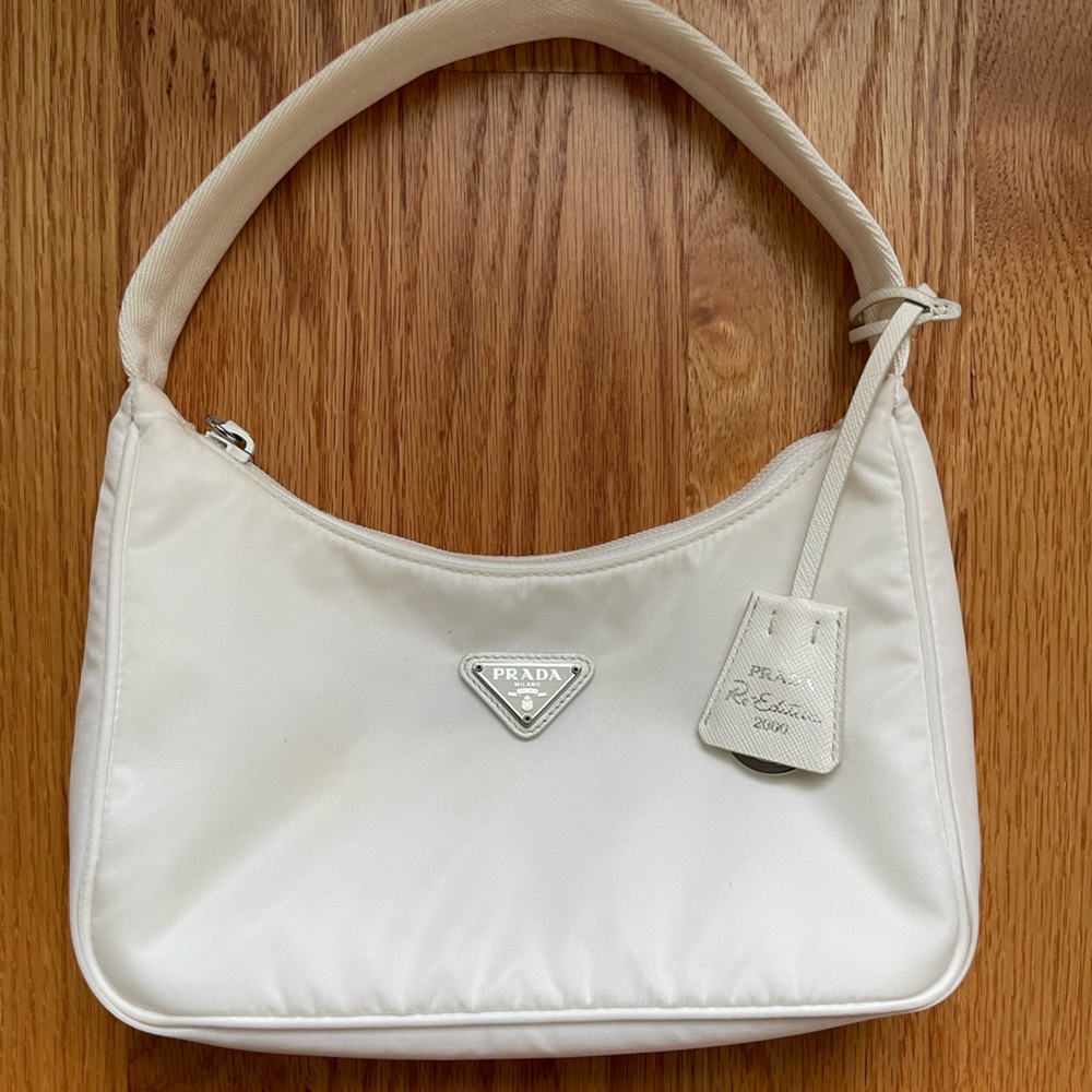 White Prada ReNylon Shoulder bag